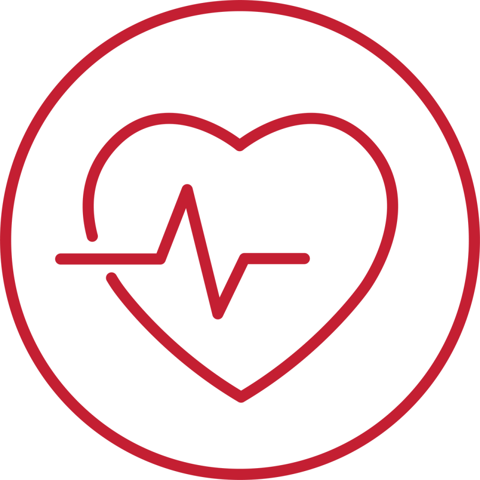 a heart with a heartbeat in the middle
