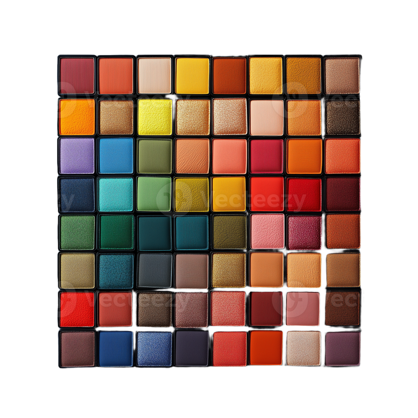 a palette of eyeshadp in various shades