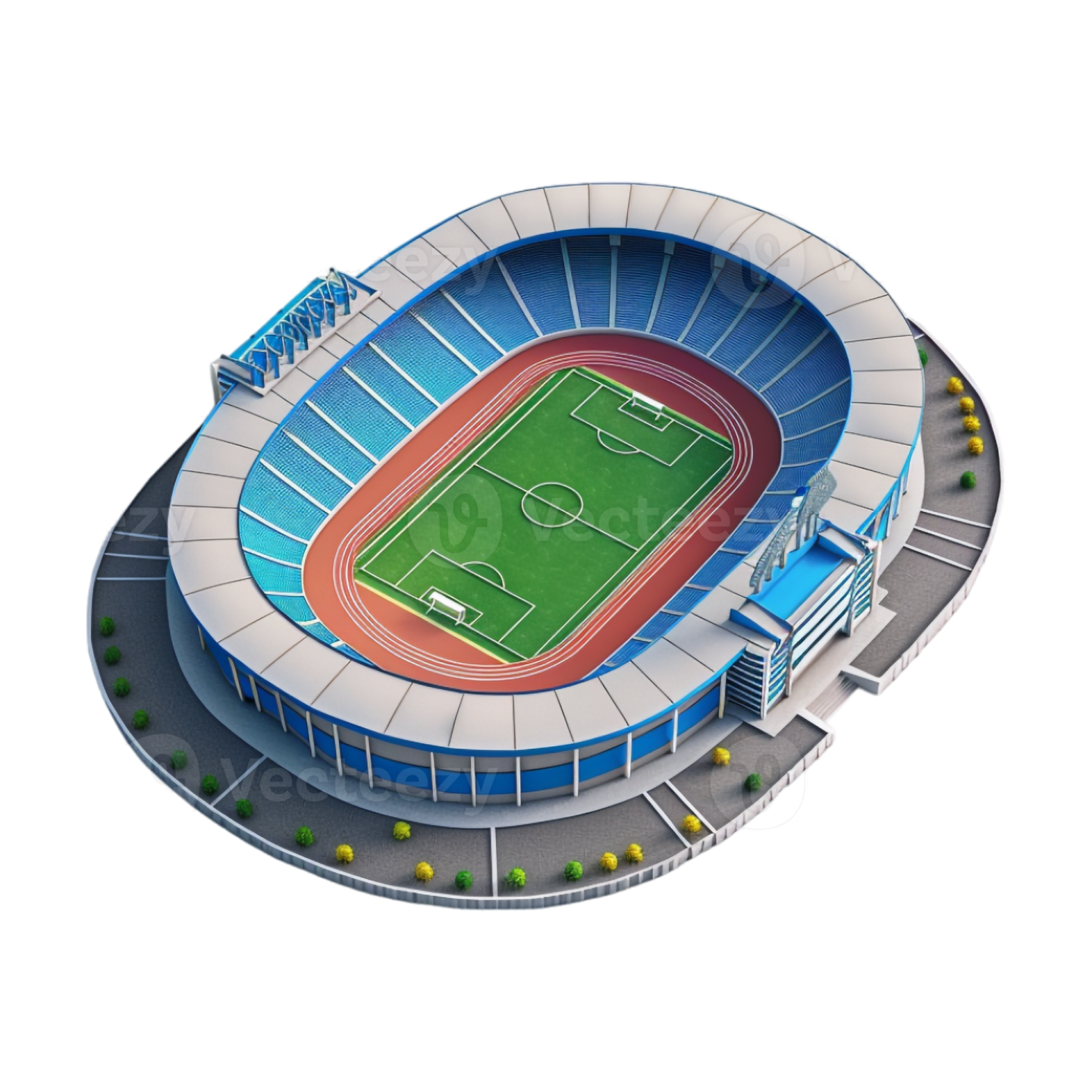 a 3d rendering of a soccer stadium