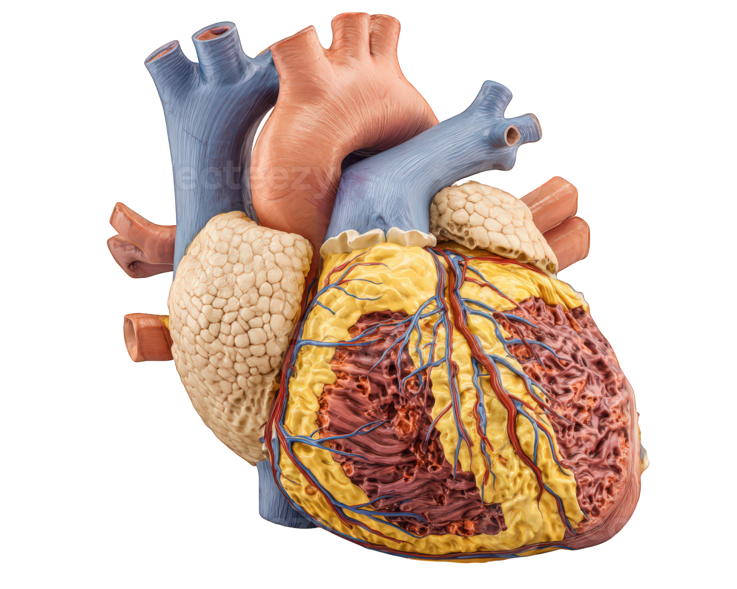 a model of the human heart