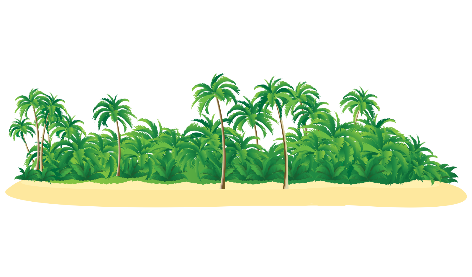 a tropical island with palm trees