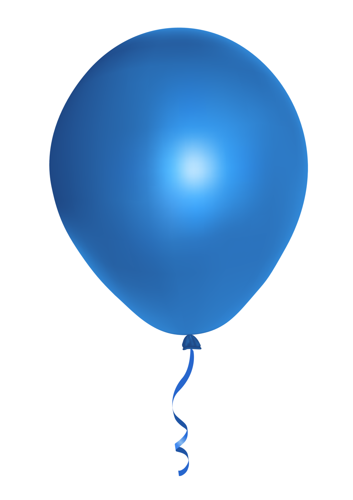 a blue balloon with a white background