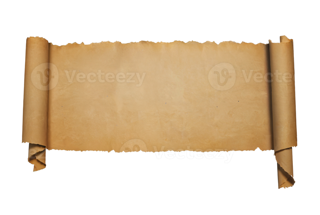 a piece of old paper on a white background