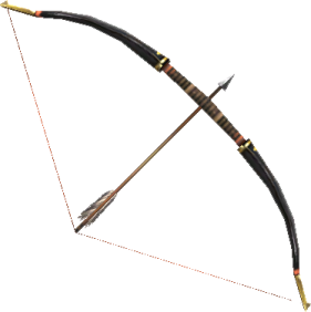 a bow with an arrow on it