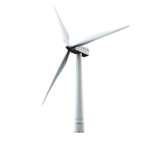 a wind turbine on a white background