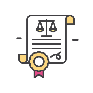 a legal document with a seal on top of it
