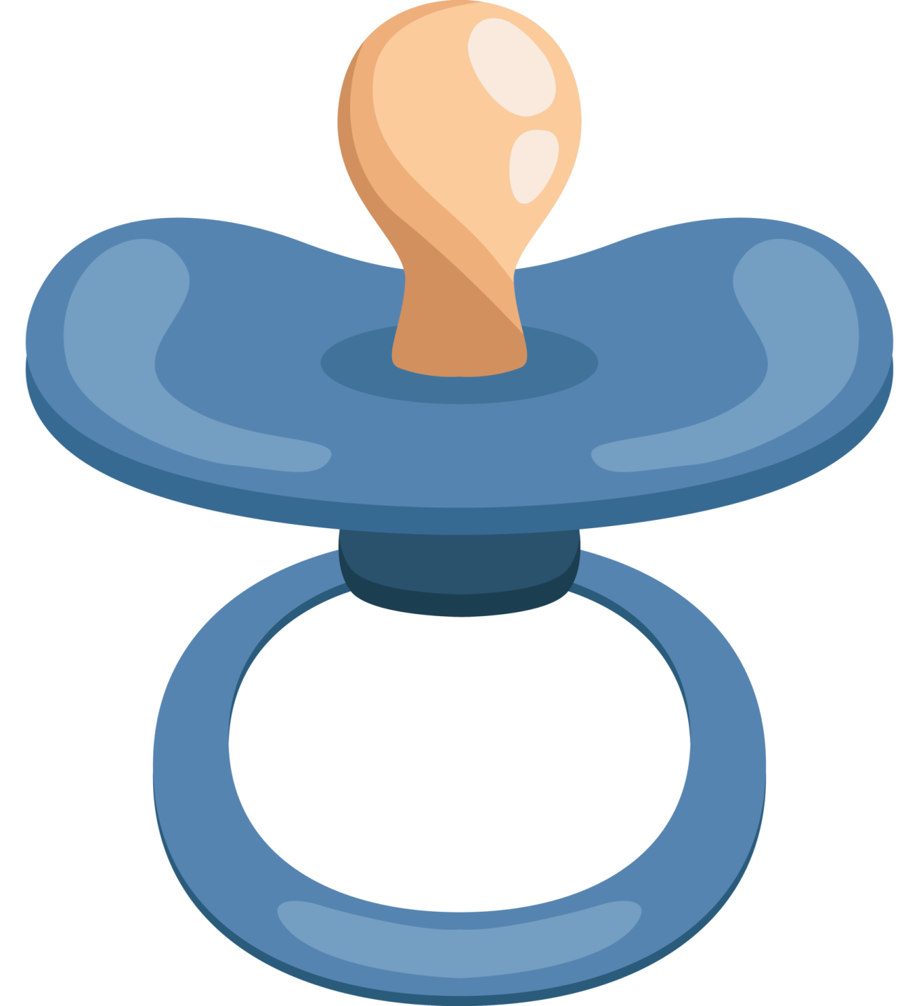a blue pacor with a wooden handle