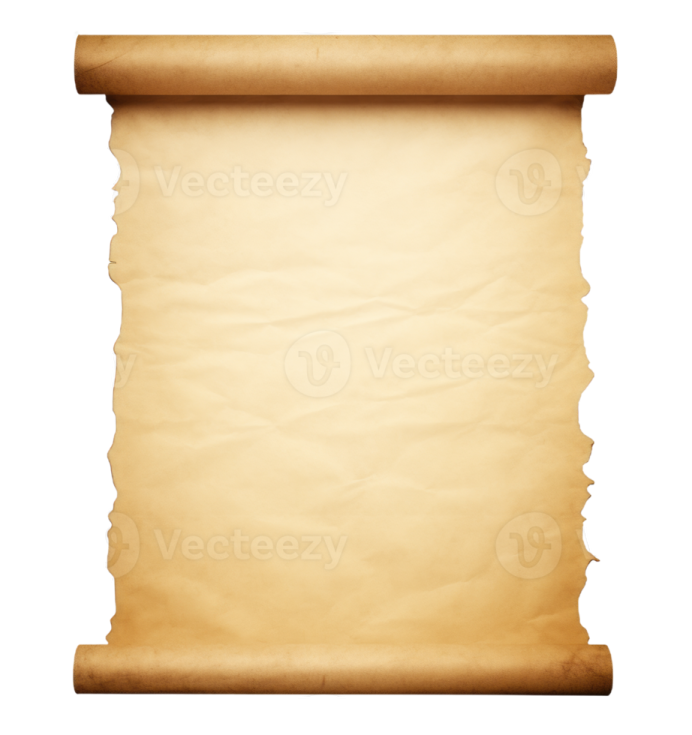 an old scroll on a white background