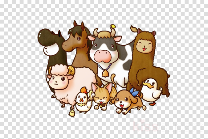 a group of cartoon animals, hd png