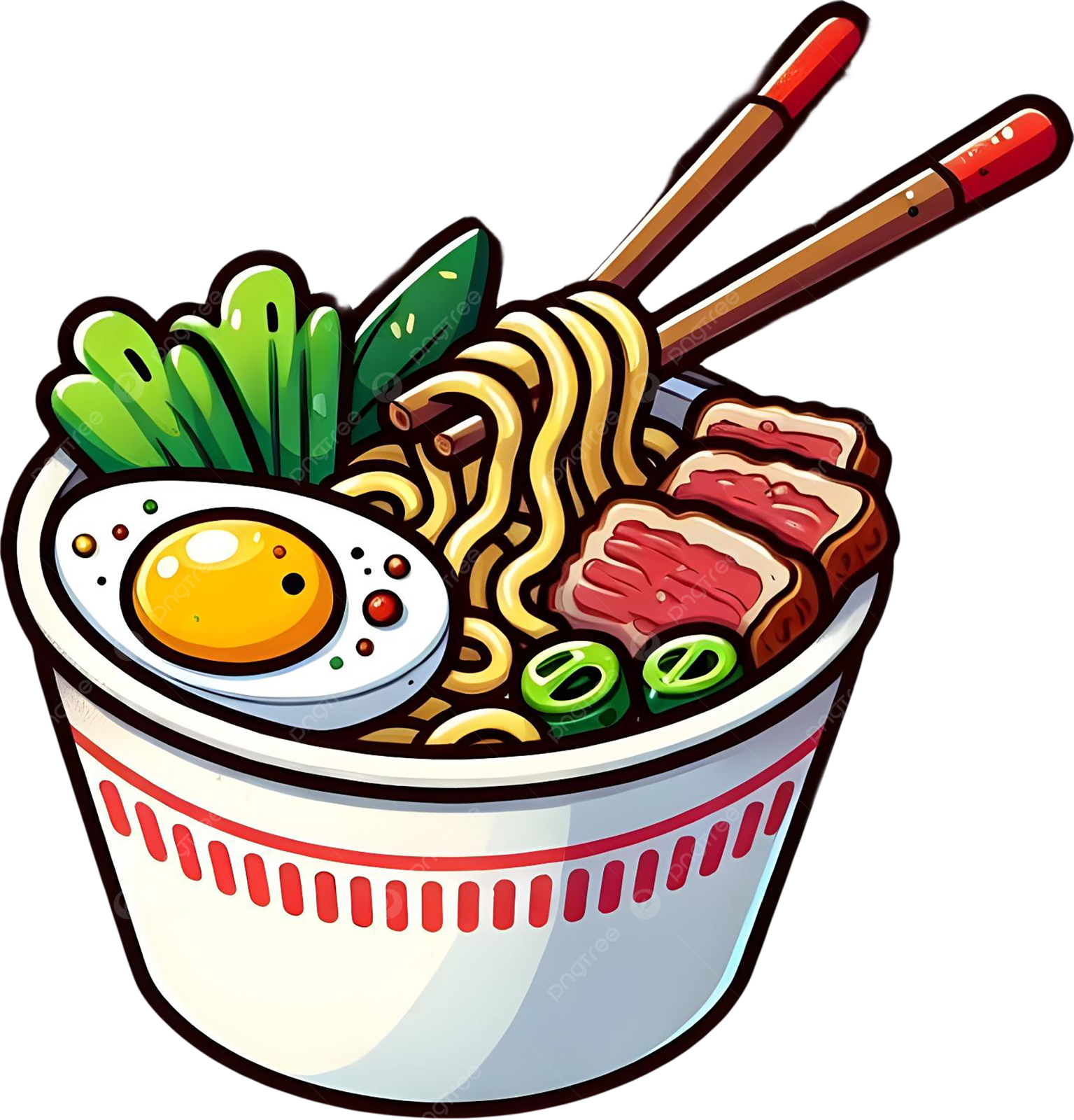 a bowl of noodles and meat with chops