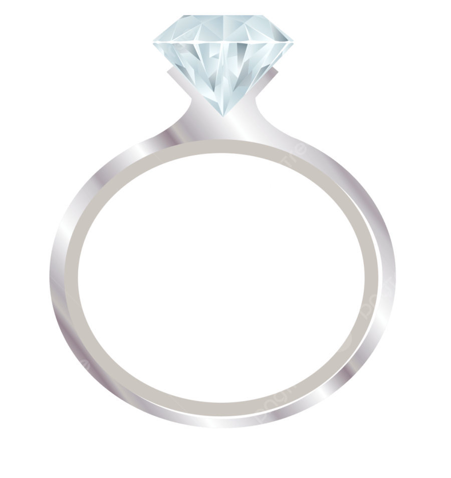 a diamond ring on a white background