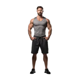 a man standing with his hands on his hips