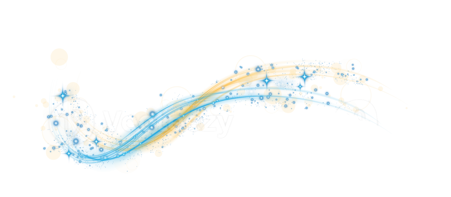 a blue and yellow wave on a white background