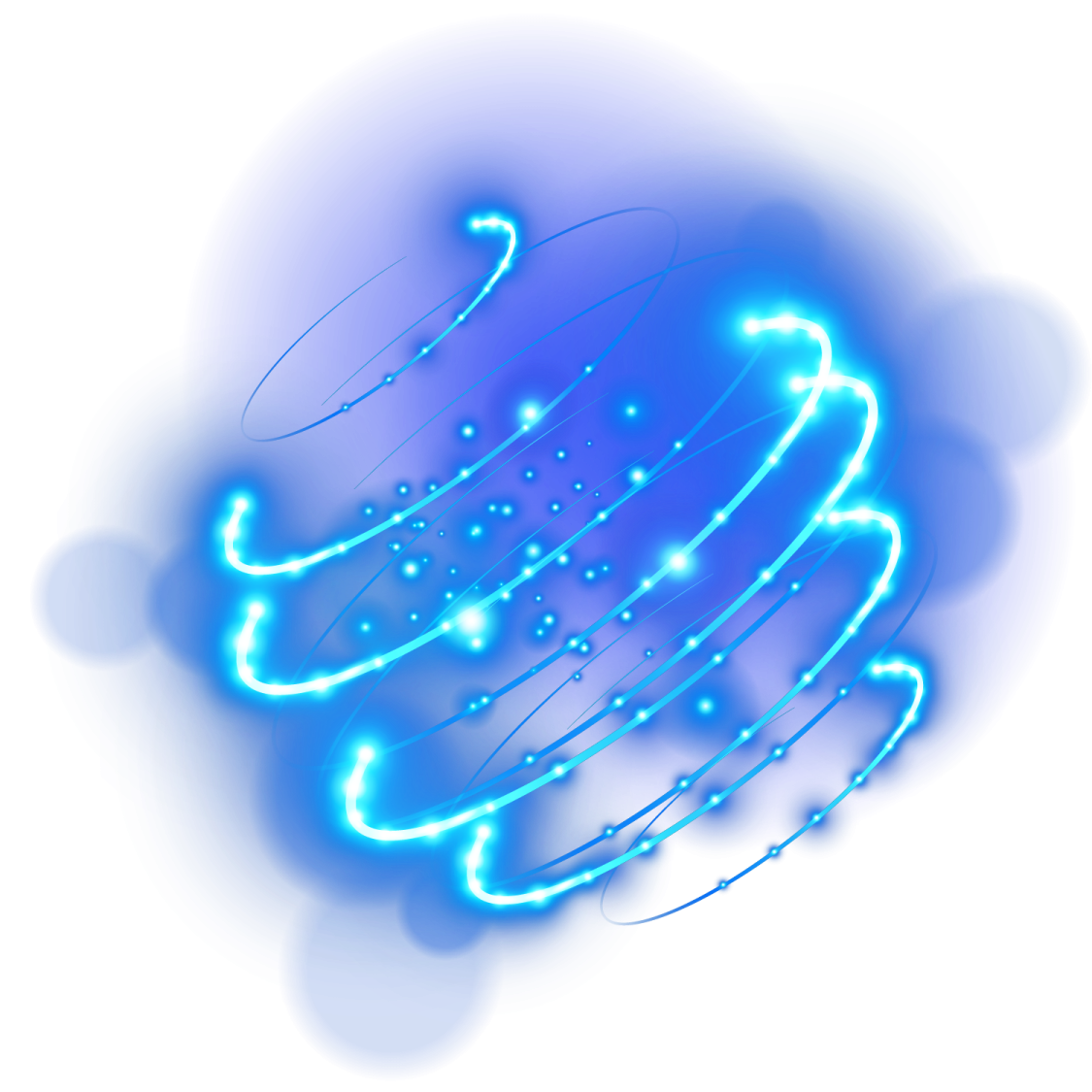 a blue christmas tree on a white background