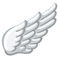 a white angel wings icon