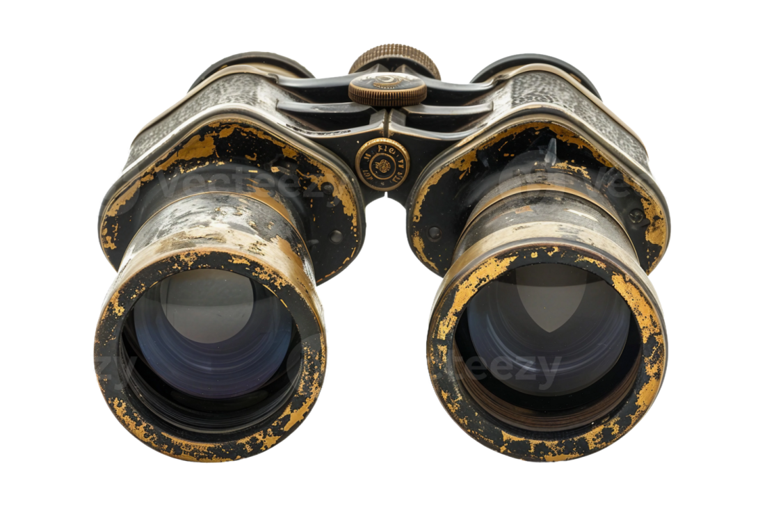 a pair of binoculars on a white background