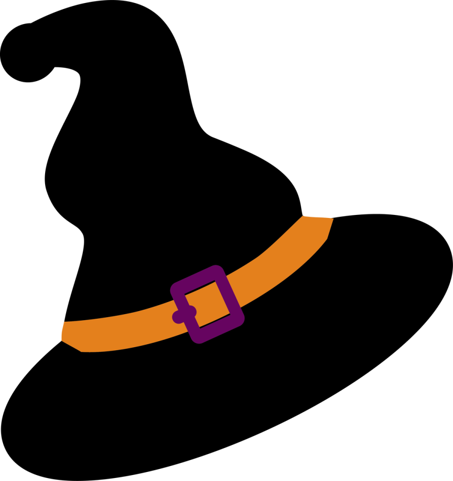 a witch hat on a white background
