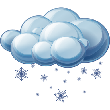 a cloud with snowflakes on it