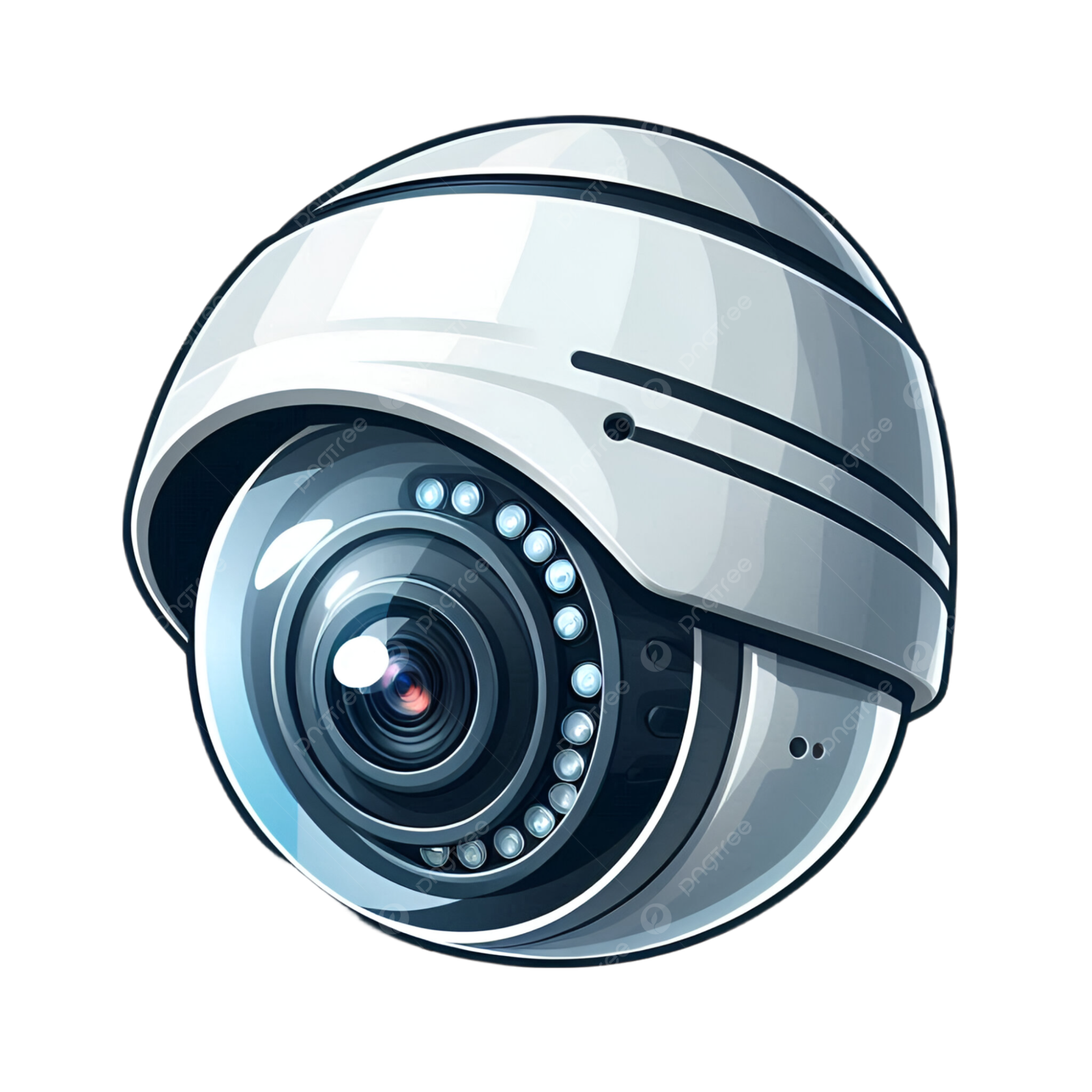 a security camera on a white background