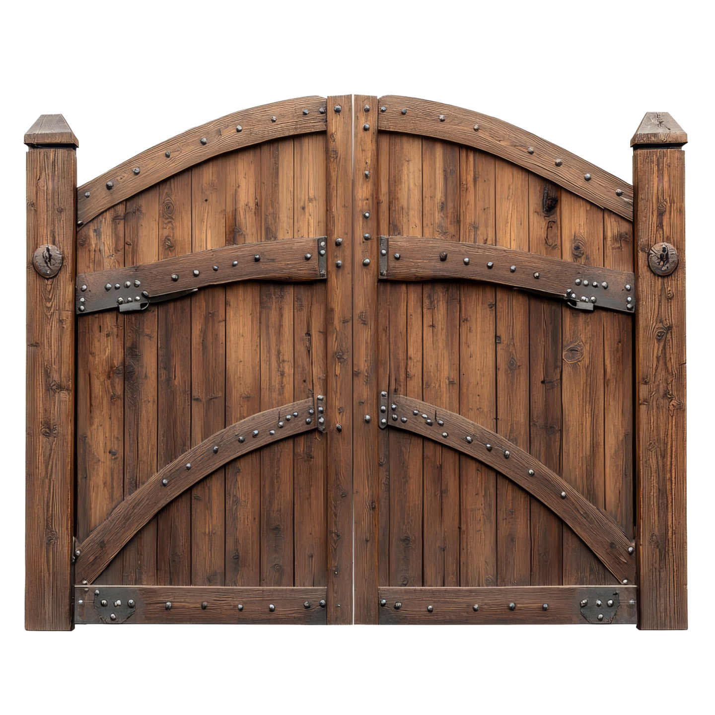 a close up view of a wooden gate