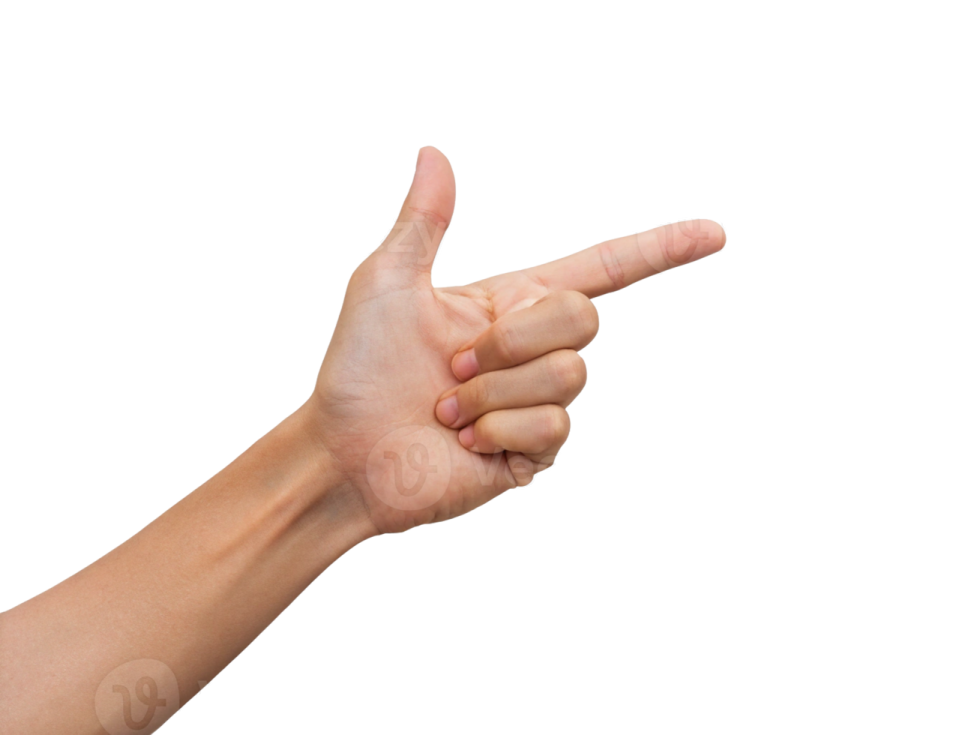 a person pointing their finger at the camera