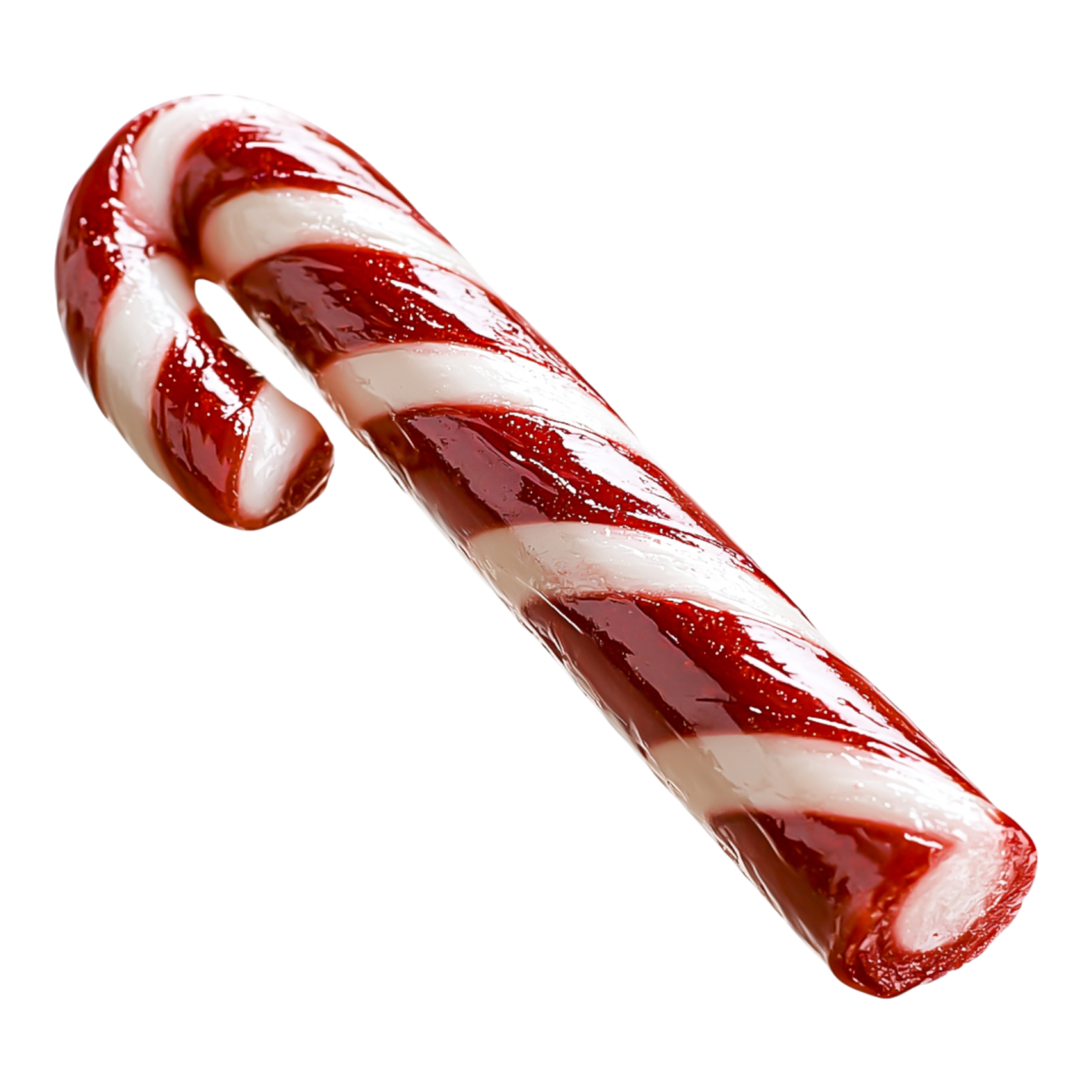 the candy is red and white