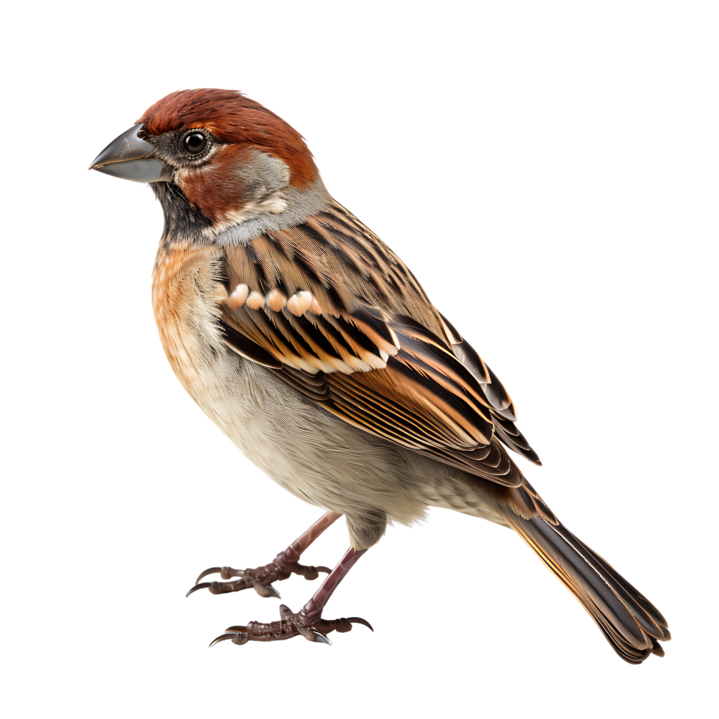 a small bird standing on a white surface