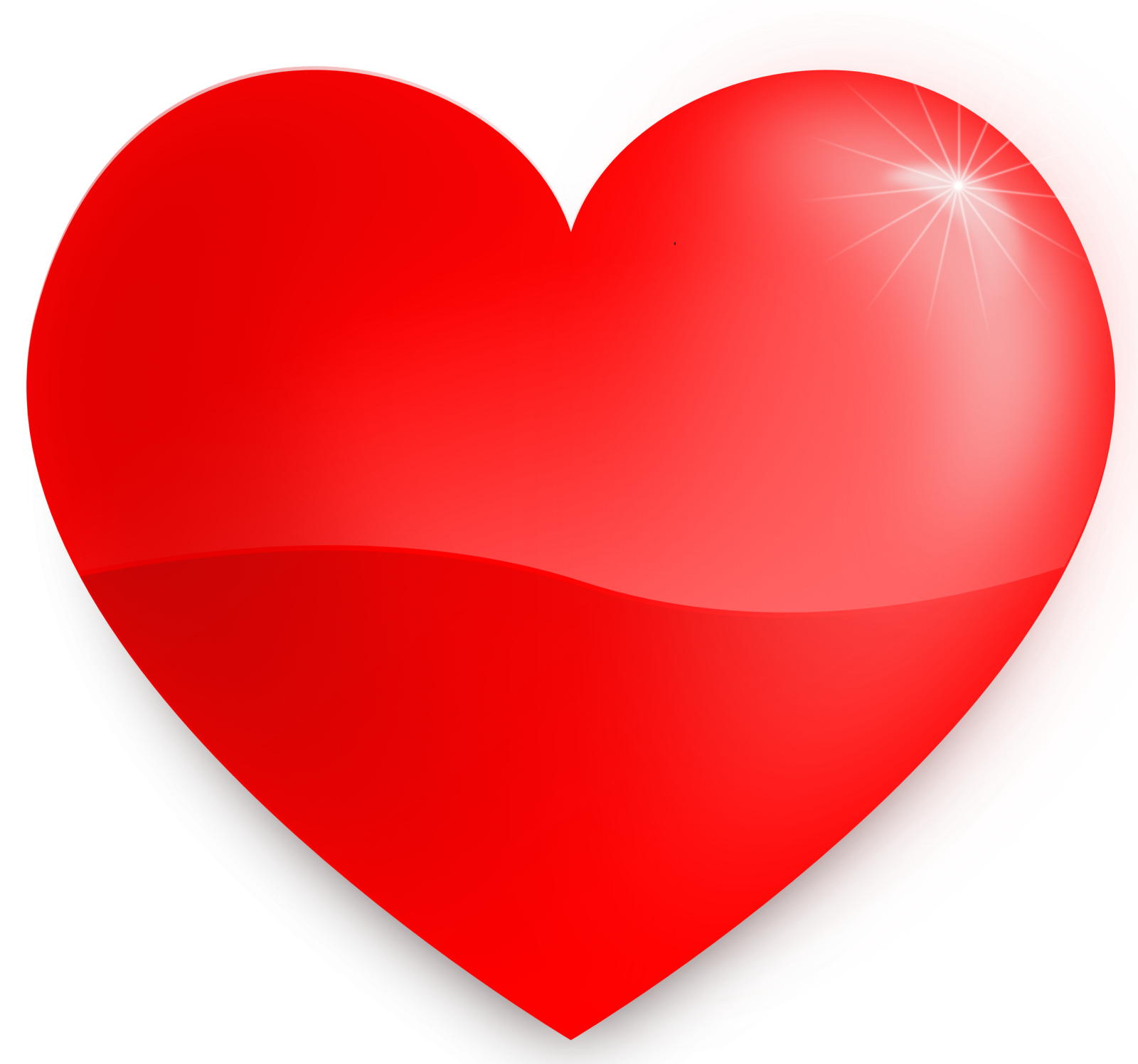 a red heart on a white background