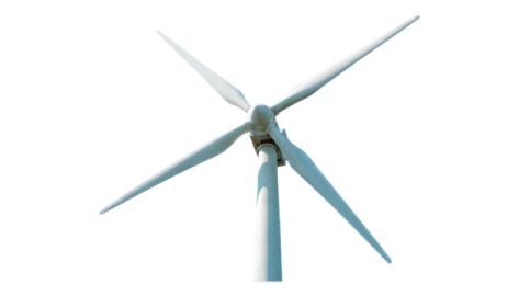 a wind turbine on a white background
