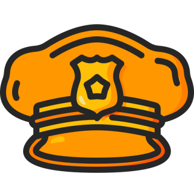 an orange hat with a star on it