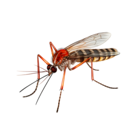 a mosquito on a white background