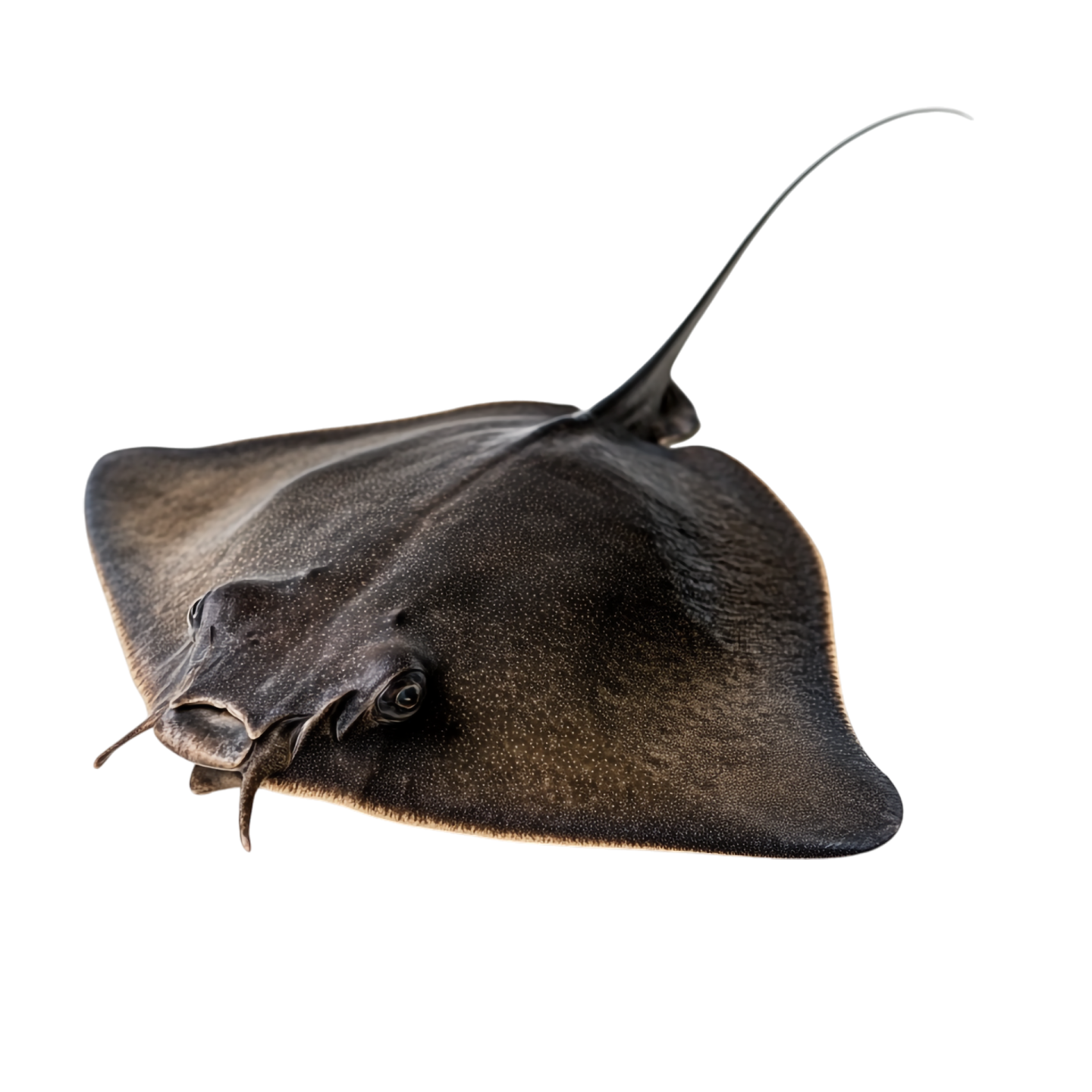a close up view of a manta ray