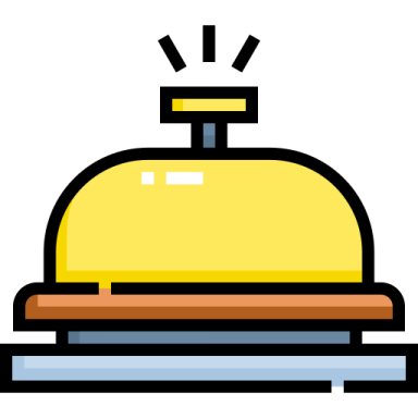 a yellow bell on a white background