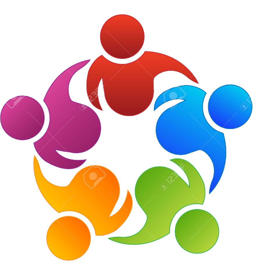 a group of people holding hands in a circle