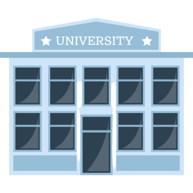 a building with the words university on it