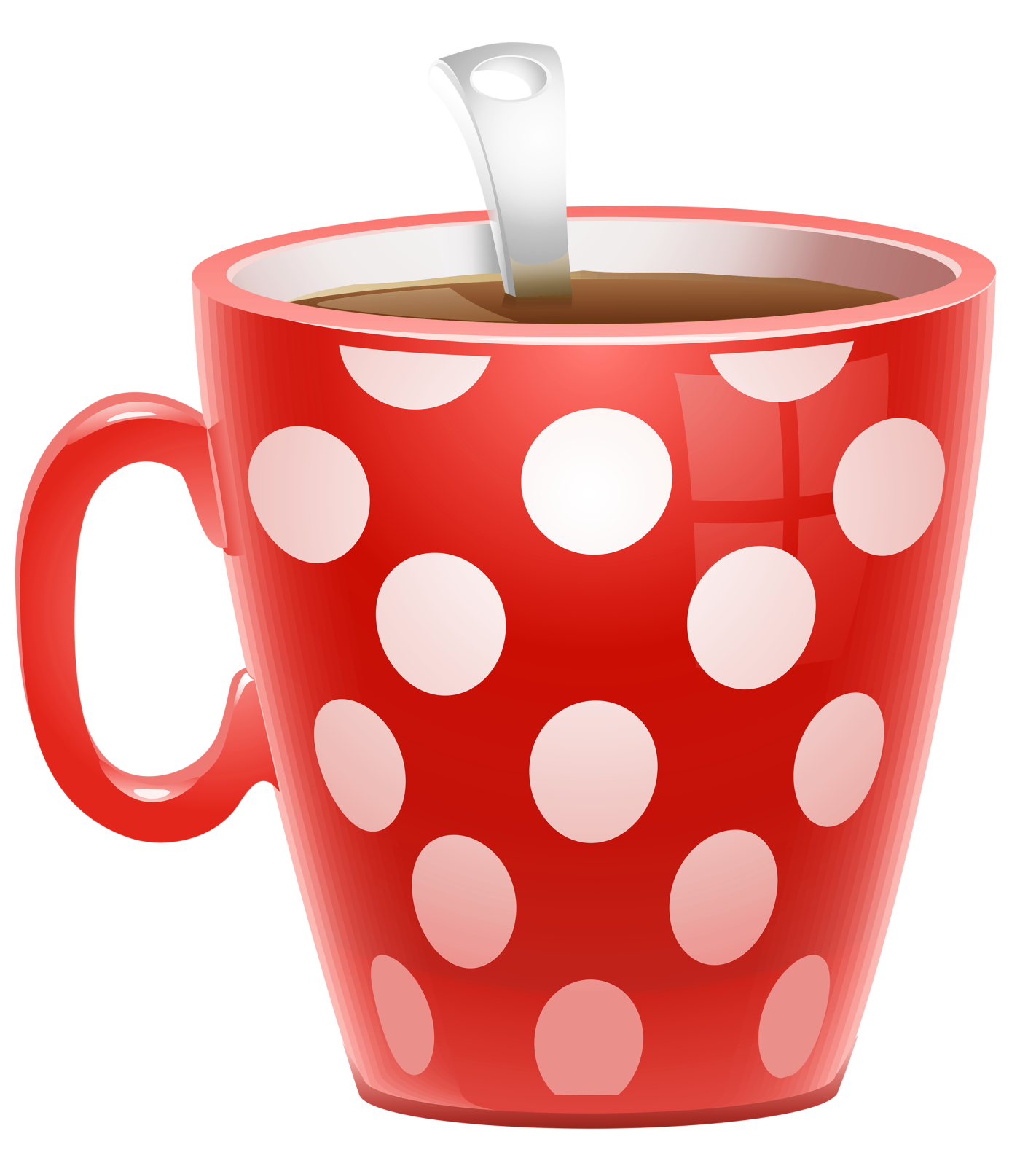a cup of coffee with a spoon in it