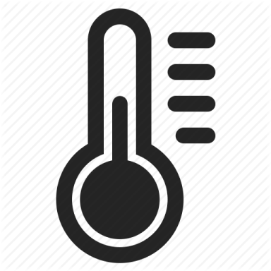 a thermometer icon on a white background