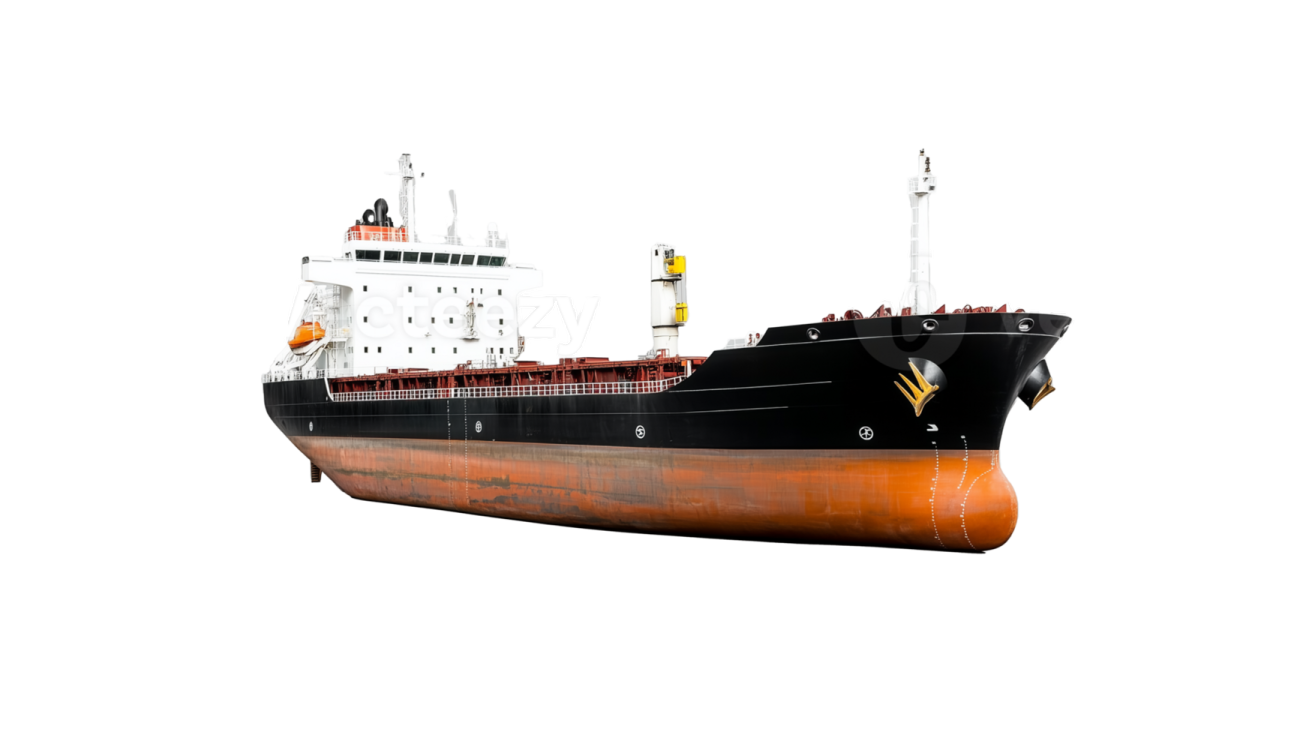 a large cargo ship on a white background