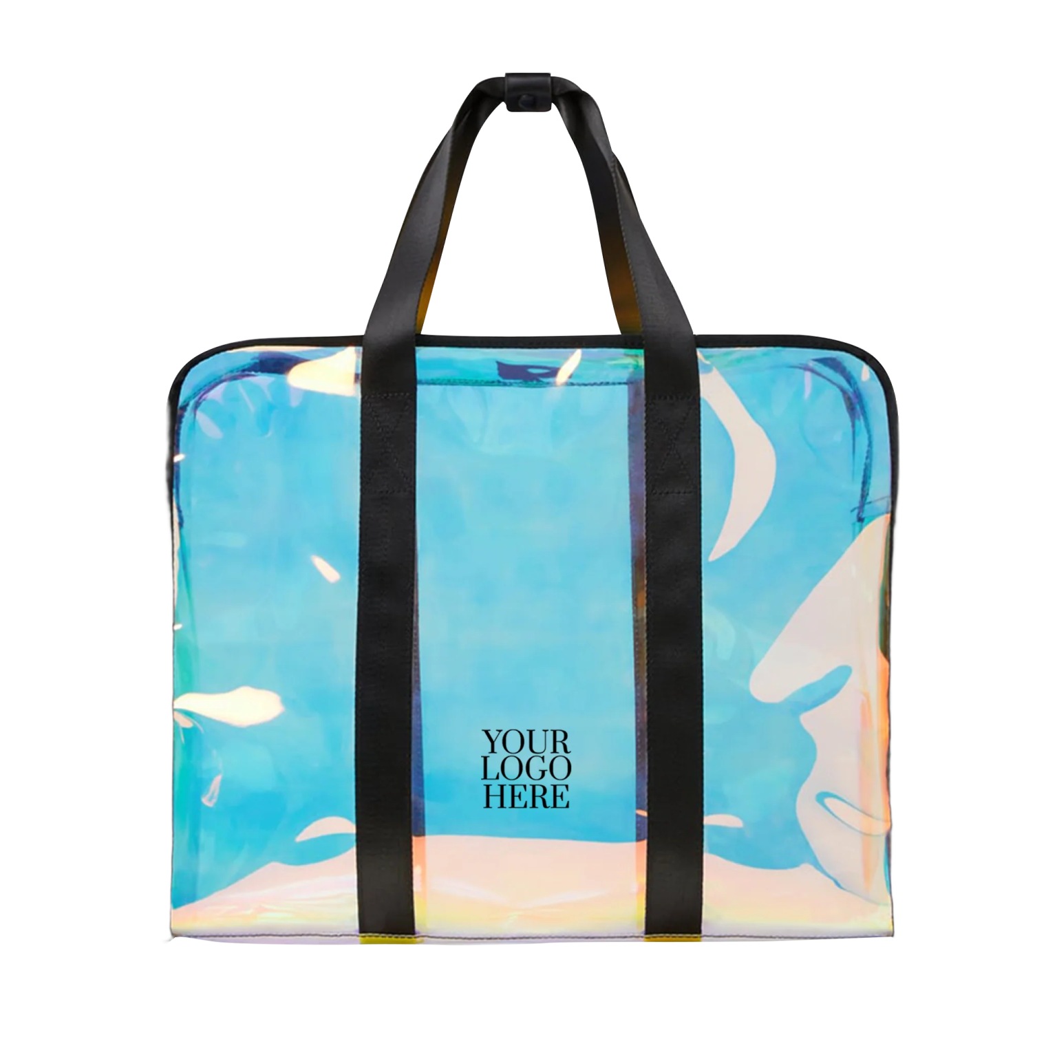 a blue and white tote bag with the words you are
