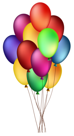 a bunch of balloons on a white background