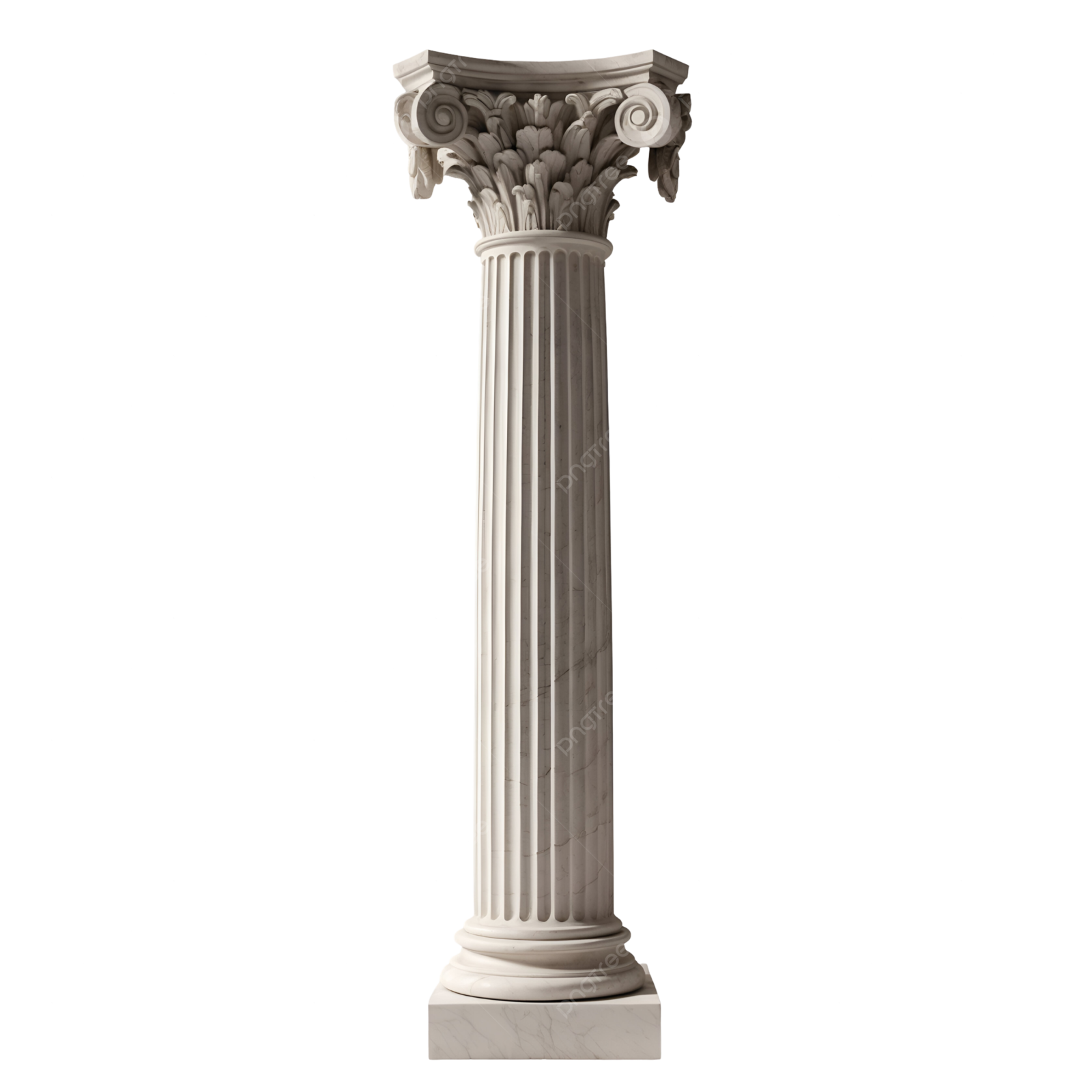 a white marble column on a pedestal