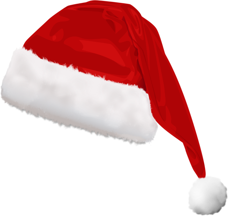 a red and white santa hat
