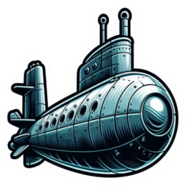a submarine is shown in this illustration