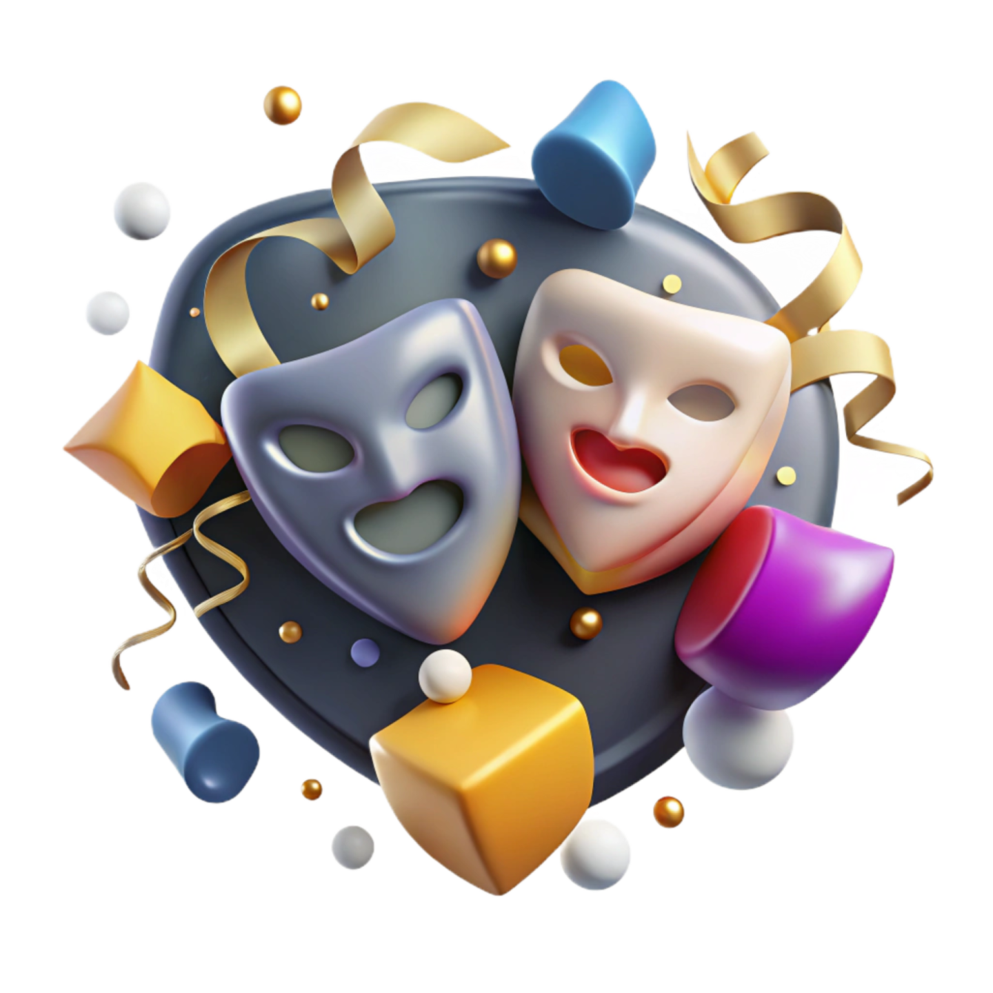 a group of masks in the shape of a circle