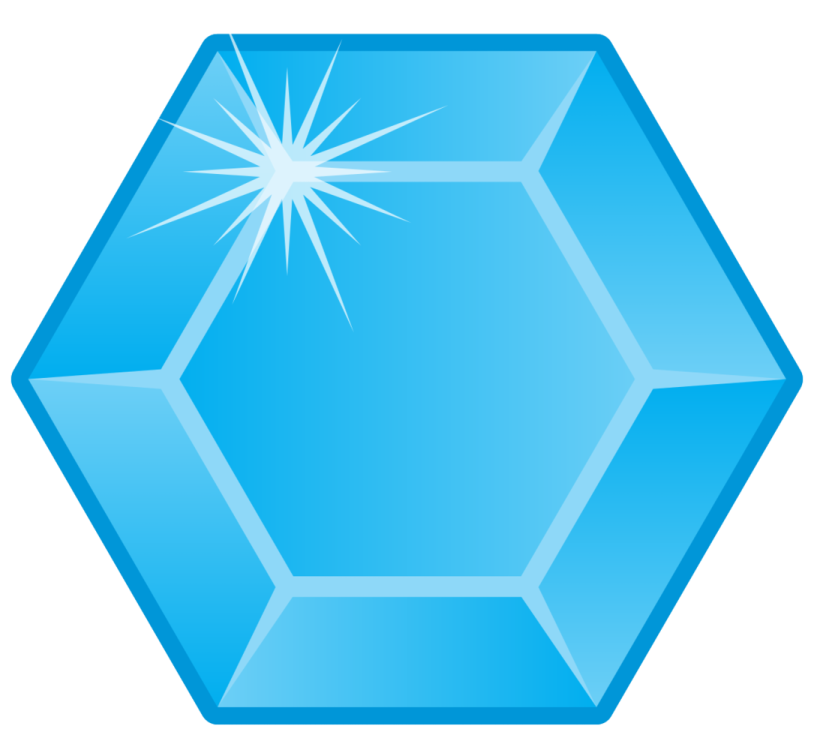 a blue pentagon with a star in the middle