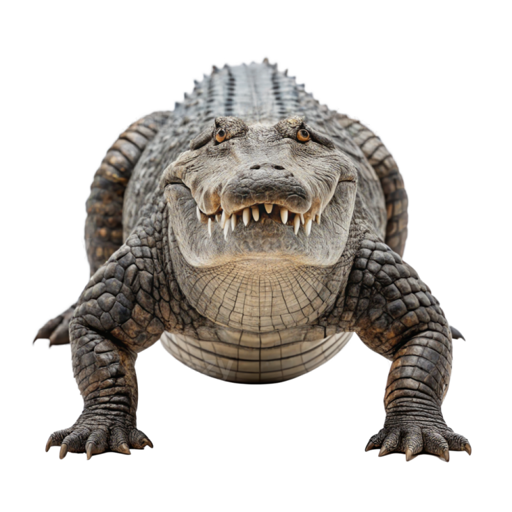 an alligator with its mouth open