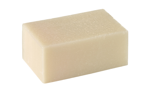 a block of soap on a white background