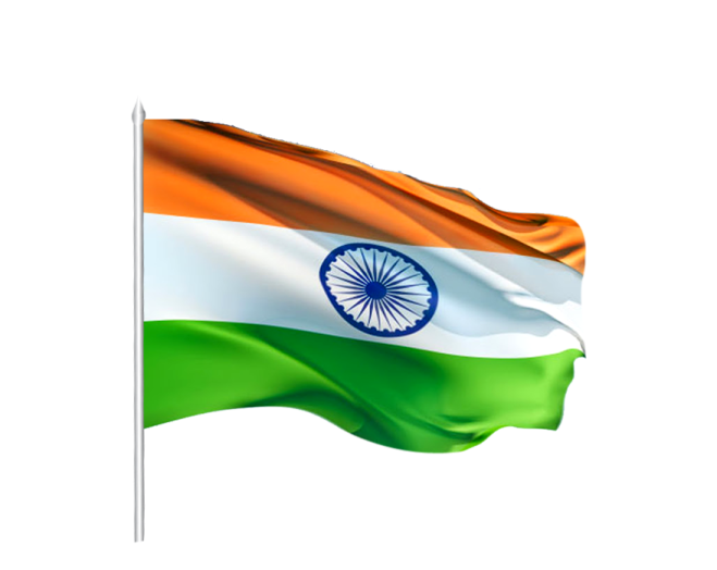 the indian flag on a white background