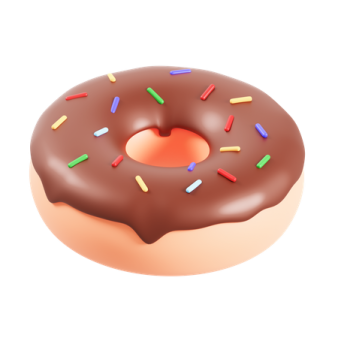 a donut with chocolate frosting on it