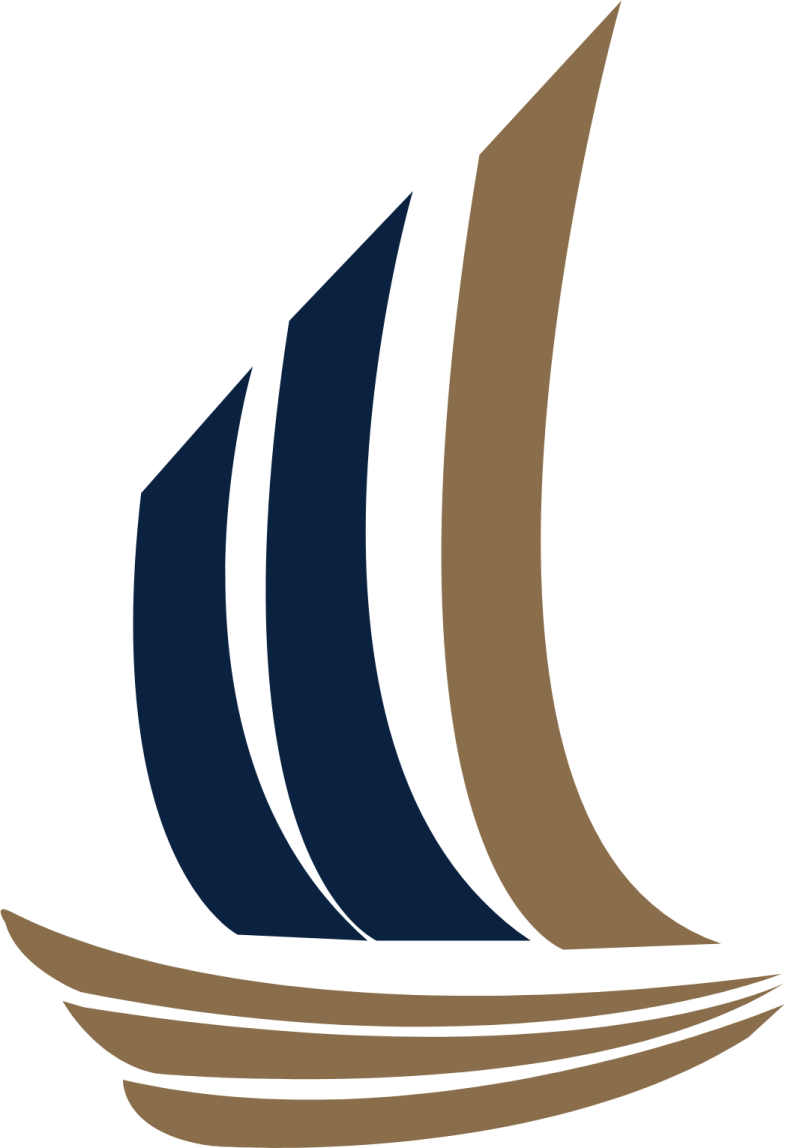 a boat with sails on a white background
